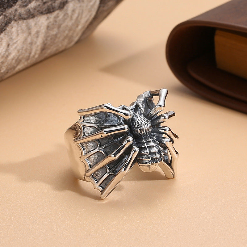 Wholesale Dark Style Halloween Personality Exaggerated Hip-Hop Spider Rings